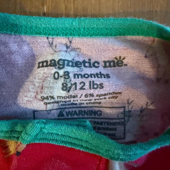 Magnetic Me Christmas Reindeer 6-12 Month One Piece Footie - Picture 2 of 2